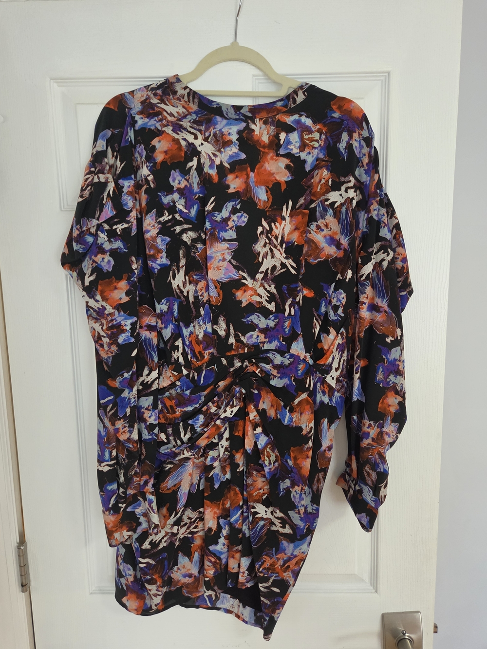 IRO Merera Abstract Silk-Blend Mini Dress.